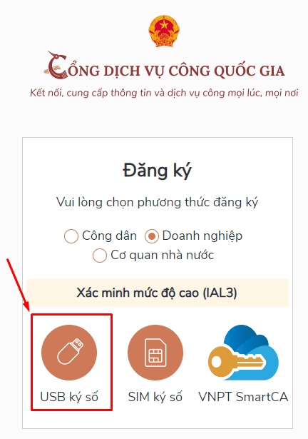 Cách đăng ký chữ điện tử trên dịch vụ công