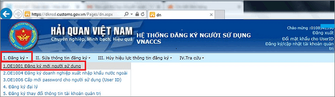 Đăng ký chữ ký số khai Hải quan điện tử