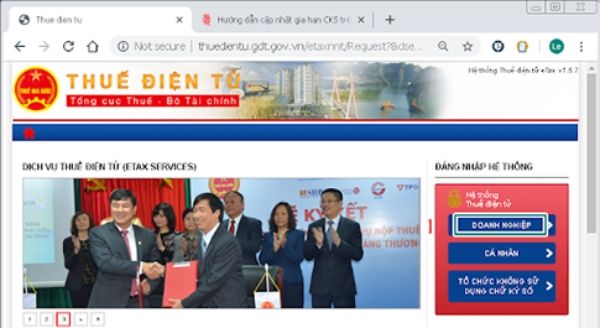 Đăng ký chứng thư số với cơ quan thuế