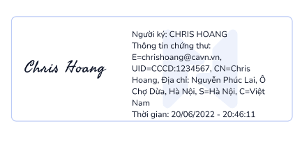 Thủ tục đăng ký chữ ký số cá nhân